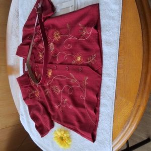 Alfred Dunner womens short sleeve top color brick size 14